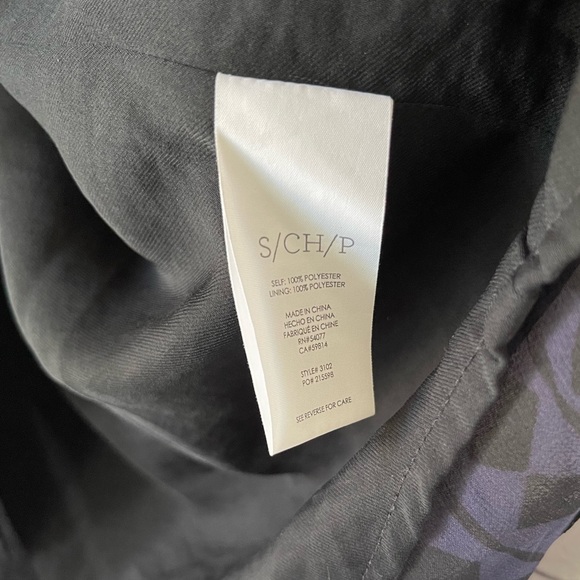 Cabi Harlequin Diamond Shift Dress purple/black size Small - Picture 9 of 9